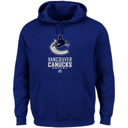 NHL Vancouver Canucks Majestic Critical Victory VIII Fleece Hoodie - Blue