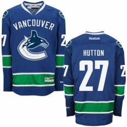 Ben Hutton Reebok Vancouver Canucks Authentic Royal Blue Home Jersey
