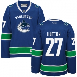 Ben Hutton Women's Reebok Vancouver Canucks Premier Royal Blue Home Jersey