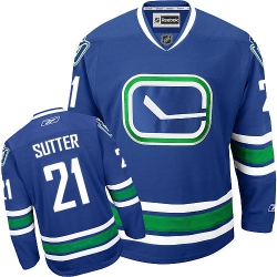 Brandon Sutter Reebok Vancouver Canucks Premier Royal Blue Third NHL Jersey