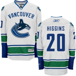 Chris Higgins Reebok Vancouver Canucks Authentic White Away NHL Jersey