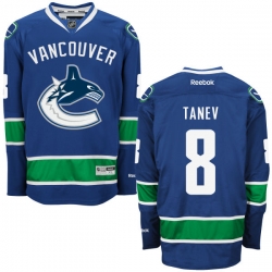 Chris Tanev Reebok Vancouver Canucks Authentic Royal Blue Home Jersey