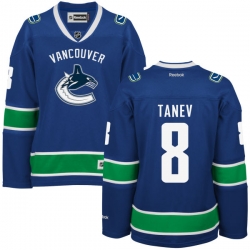 Chris Tanev Women's Reebok Vancouver Canucks Authentic Royal Blue Home Jersey