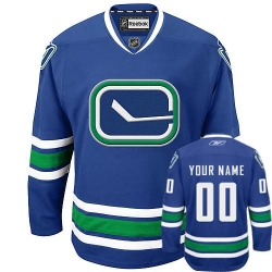 Reebok Vancouver Canucks Customized Authentic Royal Blue Third NHL Jersey