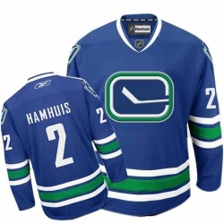 Dan Hamhuis Reebok Vancouver Canucks Premier Royal Blue Third NHL Jersey