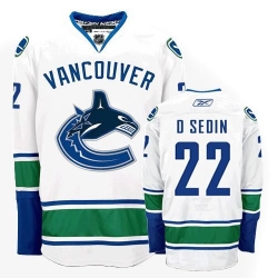 Daniel Sedin Youth Reebok Vancouver Canucks Authentic White Away NHL Jersey
