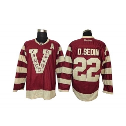 Daniel Sedin Reebok Vancouver Canucks Authentic Red NHL Jersey