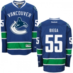 Alex Biega Youth Reebok Vancouver Canucks Premier Royal Blue Home Jersey