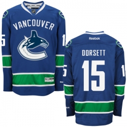Derek Dorsett Reebok Vancouver Canucks Premier Royal Blue Home Jersey