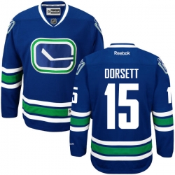Derek Dorsett Reebok Vancouver Canucks Premier Royal Blue Alternate Jersey