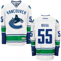 Alex Biega Youth Reebok Vancouver Canucks Premier White Away Jersey