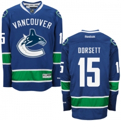 Derek Dorsett Youth Reebok Vancouver Canucks Premier Royal Blue Home Jersey