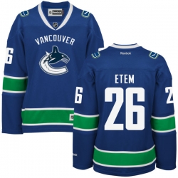 Emerson Etem Women's Reebok Vancouver Canucks Premier Royal Blue Home Jersey