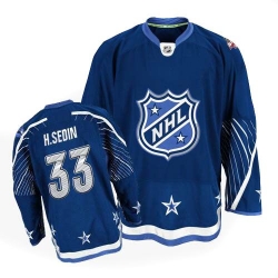 Henrik Sedin Reebok Vancouver Canucks Authentic Navy Blue 2011 All Star NHL Jersey