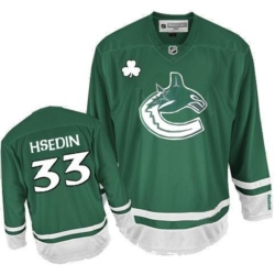 Henrik Sedin Reebok Vancouver Canucks Authentic Green St Patty's Day NHL Jersey