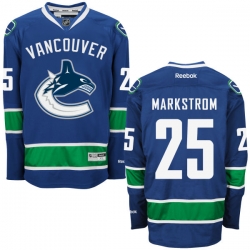 Jacob Markstrom Reebok Vancouver Canucks Premier Royal Blue Home Jersey