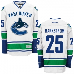 Jacob Markstrom Reebok Vancouver Canucks Premier White Away Jersey