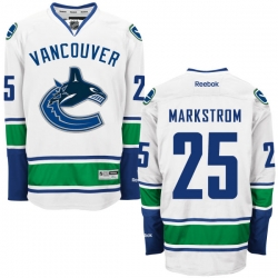 Jacob Markstrom Reebok Vancouver Canucks Authentic White Away Jersey