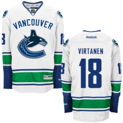 Jake Virtanen Reebok Vancouver Canucks Premier White Away Jersey