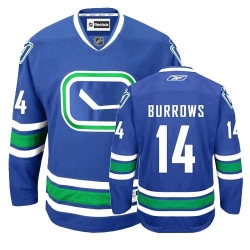 Alex Burrows Reebok Vancouver Canucks Premier Royal Blue Third NHL Jersey