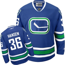 Jannik Hansen Reebok Vancouver Canucks Premier Royal Blue Third NHL Jersey