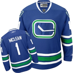 Kirk Mclean Reebok Vancouver Canucks Premier Royal Blue Third NHL Jersey