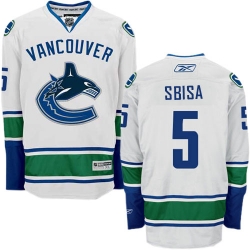 Luca Sbisa Reebok Vancouver Canucks Authentic White Away NHL Jersey