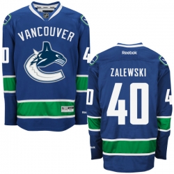 Mike Zalewski Reebok Vancouver Canucks Authentic Royal Blue Home Jersey
