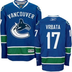 Radim Vrbata Reebok Vancouver Canucks Premier Navy Blue Home NHL Jersey