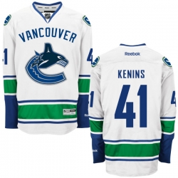 Ronalds Kenins Youth Reebok Vancouver Canucks Authentic White Away Jersey