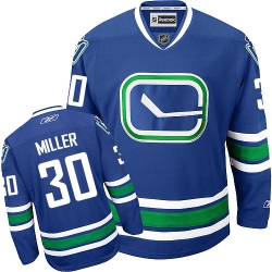 Ryan Miller Youth Reebok Vancouver Canucks Authentic Royal Blue Third NHL Jersey