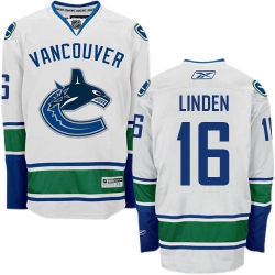 Trevor Linden Reebok Vancouver Canucks Authentic White Away NHL Jersey