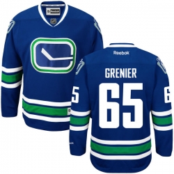 Alex Grenier Reebok Vancouver Canucks Authentic Royal Blue Alternate Jersey