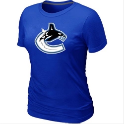 NHL Women's Vancouver Canucks Big & Tall Logo T-Shirt - Blue