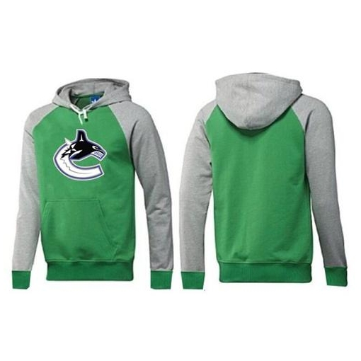 green and grey hoodie