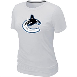 NHL Women's Vancouver Canucks Big & Tall Logo T-Shirt - White