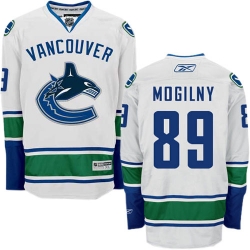 Alexander Mogilny Reebok Vancouver Canucks Premier White Away NHL Jersey