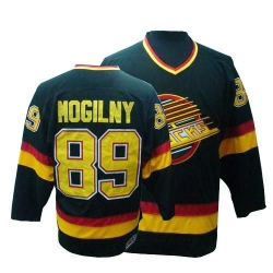 Alexander Mogilny CCM Vancouver Canucks Authentic Black Throwback Vintage NHL Jersey