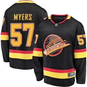 Tyler Myers Youth Fanatics Branded Vancouver Canucks Premier Black Breakaway 2019/20 Flying Skate Jersey