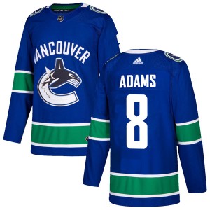 Greg Adams Men's Adidas Vancouver Canucks Authentic Blue Home Jersey