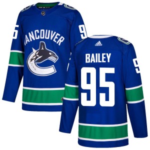 Justin Bailey Men's Adidas Vancouver Canucks Authentic Blue Home Jersey