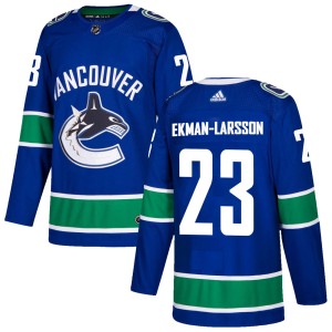 Oliver Ekman-Larsson Men's Adidas Vancouver Canucks Authentic Blue Home Jersey