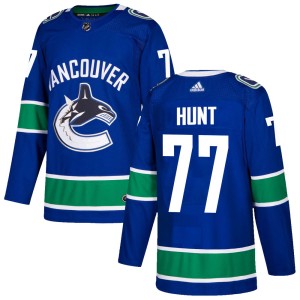 Brad Hunt Men's Adidas Vancouver Canucks Authentic Blue Home Jersey