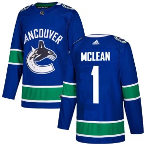 Kirk Mclean Men's Adidas Vancouver Canucks Authentic Blue Home Jersey