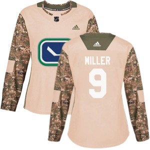J.T. Miller Women's Adidas Vancouver Canucks Authentic Camo Veterans Day Practice Jersey