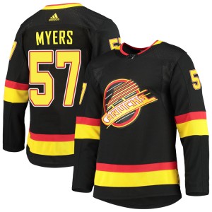Tyler Myers Men's Adidas Vancouver Canucks Authentic Black Alternate Primegreen Pro Jersey