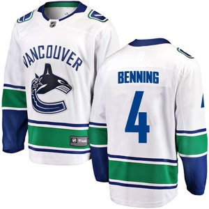 Jim Benning Men's Fanatics Branded Vancouver Canucks Breakaway White Away Jersey