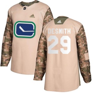 Casey DeSmith Men's Adidas Vancouver Canucks Authentic Camo Veterans Day Practice Jersey