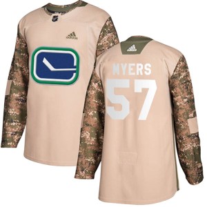 Tyler Myers Men's Adidas Vancouver Canucks Authentic Camo Veterans Day Practice Jersey