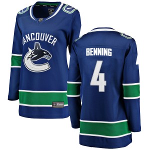 Jim Benning Women's Fanatics Branded Vancouver Canucks Breakaway Blue Home Jersey